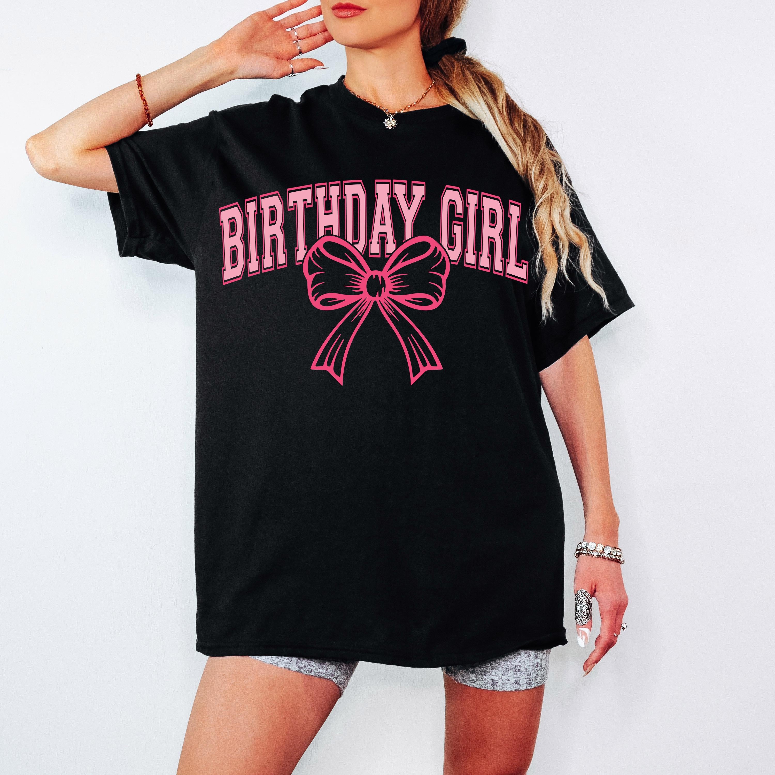 Birthday Girl Shirt SVG Birthday Girl Shirt Png Preppy Coquette Bow Birthday Shirt svg png Birthday svg Cut File for Cricut Sublimation