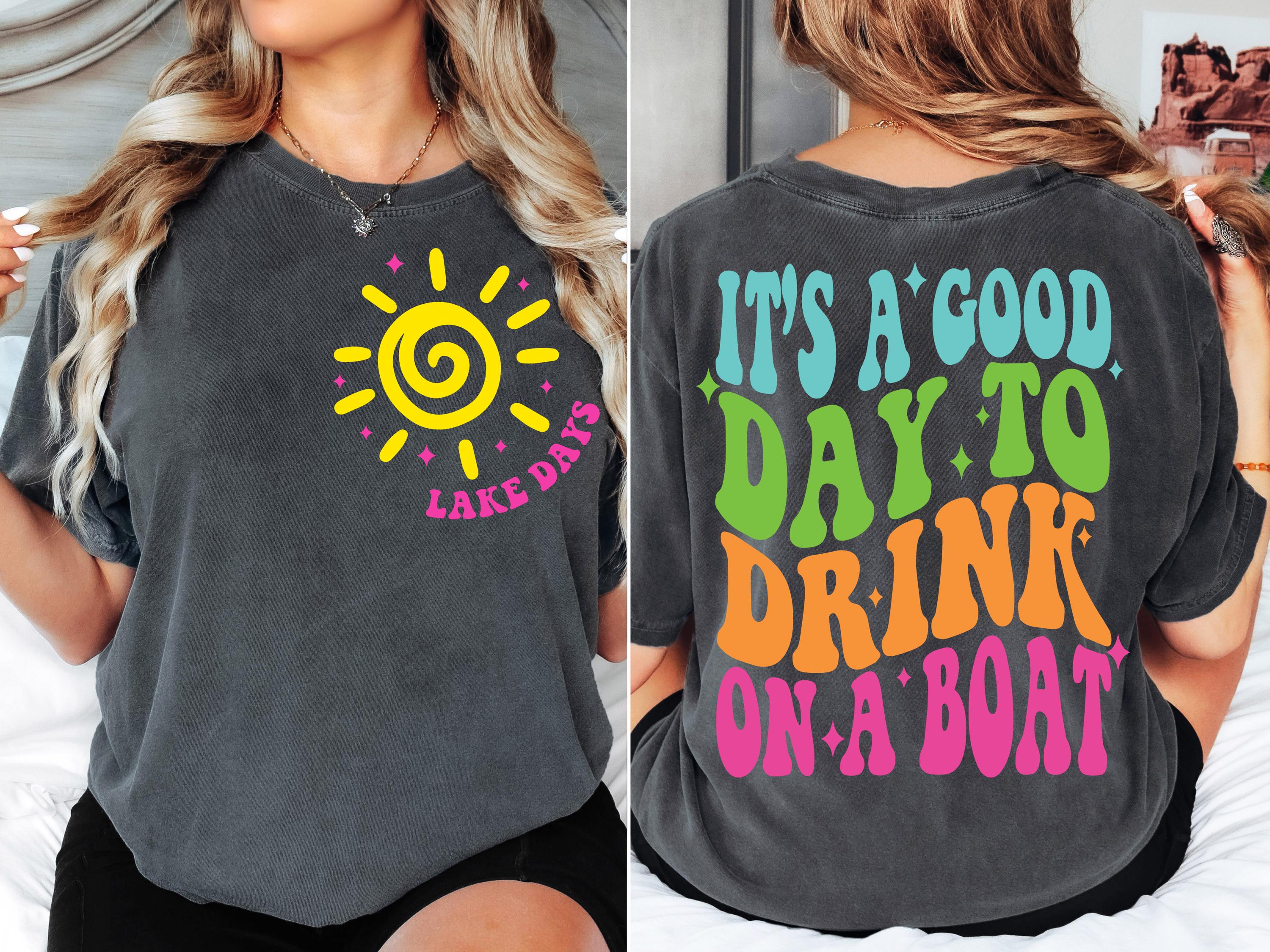 Its a Good Day to Drink on a Boat SVG PNG, Summer svg, Retro Summer svg, Hello Summer svg Lake svg Retro Summer Sublimation Designs Download