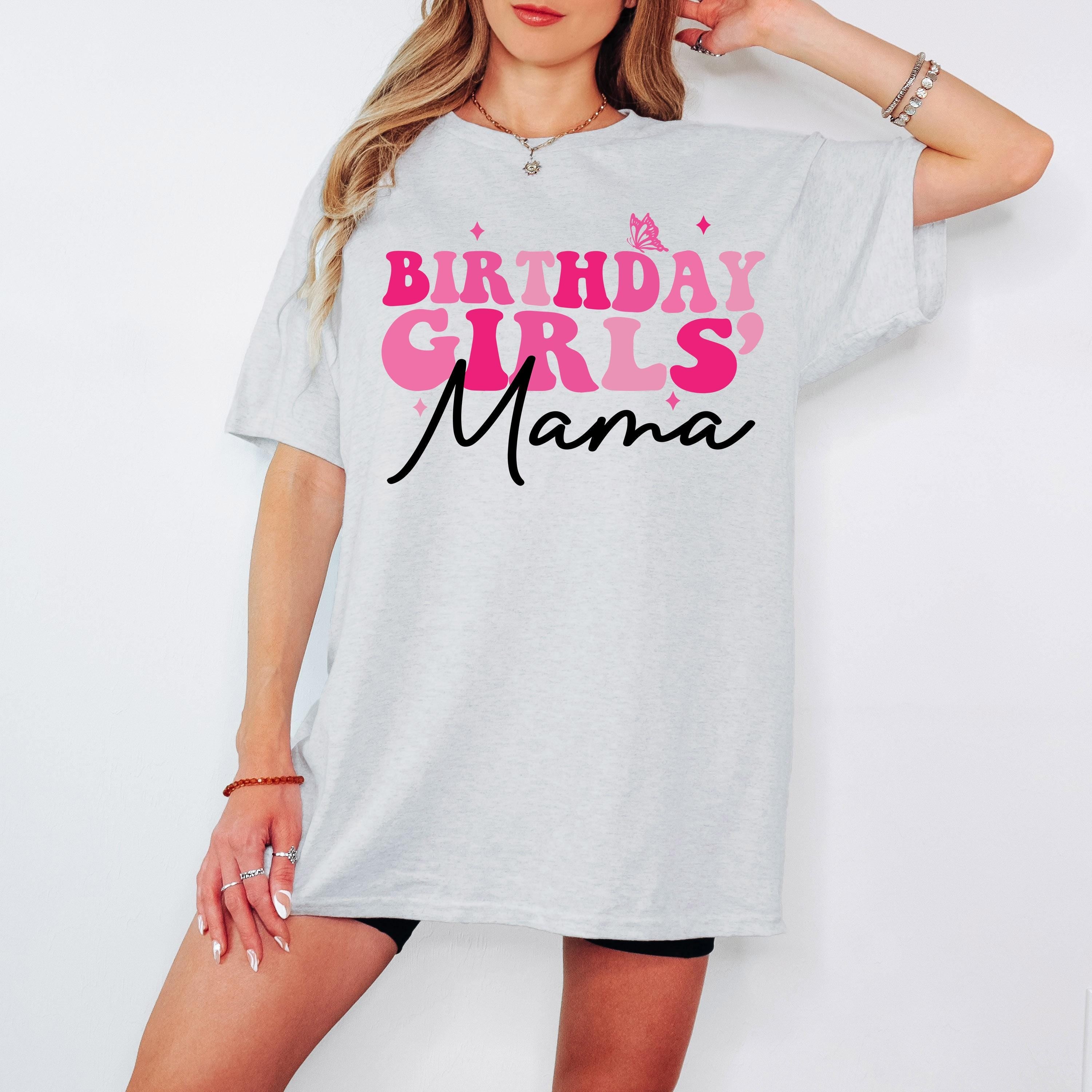 It's Me, Hi I'm The Mama of the Birthday Girls SVG PNG Birthday Girl SVG png Preppy Smiley Groovy Retro Wavy Birthday Shirt svg png eps dfx