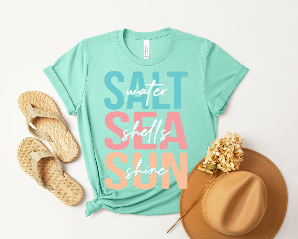 Saltwater Seashells Sunshine Svg Png Vacation Svg Summer Shirt Design, Summer Svg Hello Summer Svg, Beach Svg, Summer Shirt Svg, Cricut File