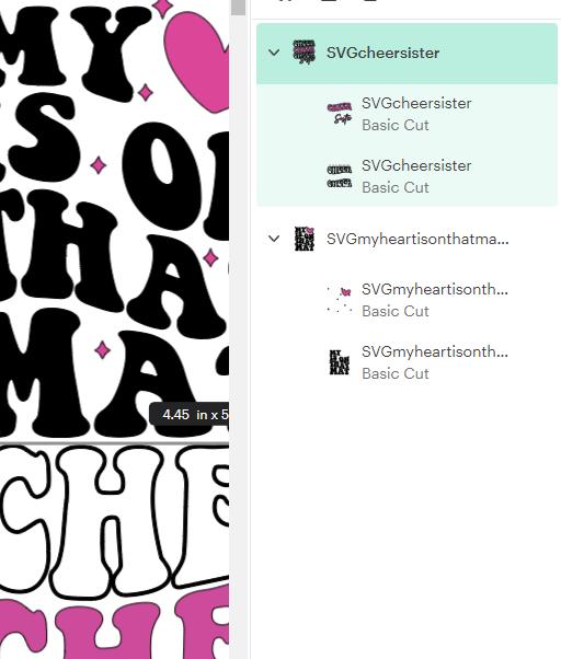 Cheer Sister SVG PNG, Cheer Sister Shirt Svg My Heart is on That Mat svg Game Day Svg Cheer Mom Svg Cut file for Cricut Sublimation