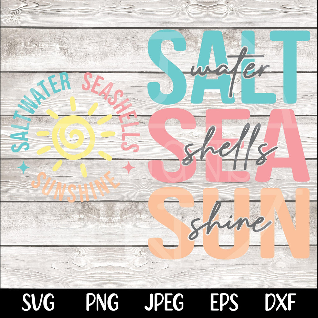 Saltwater Seashells Sunshine Svg Png Vacation Svg Summer Shirt Design, Summer Svg Hello Summer Svg, Beach Svg, Summer Shirt Svg, Cricut File