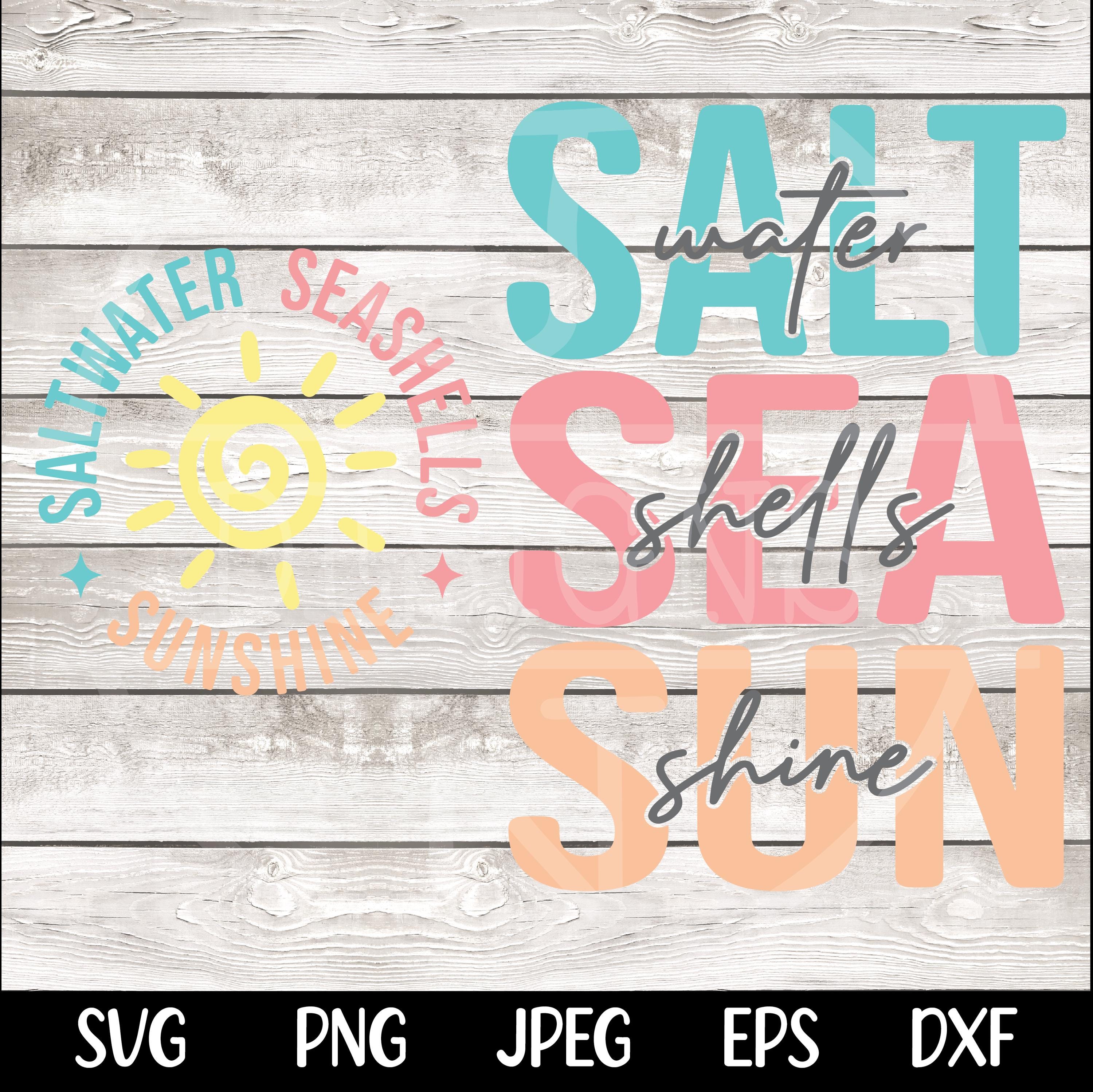 Saltwater Seashells Sunshine Svg Png Vacation Svg Summer Shirt Design, Summer Svg Hello Summer Svg, Beach Svg, Summer Shirt Svg, Cricut File