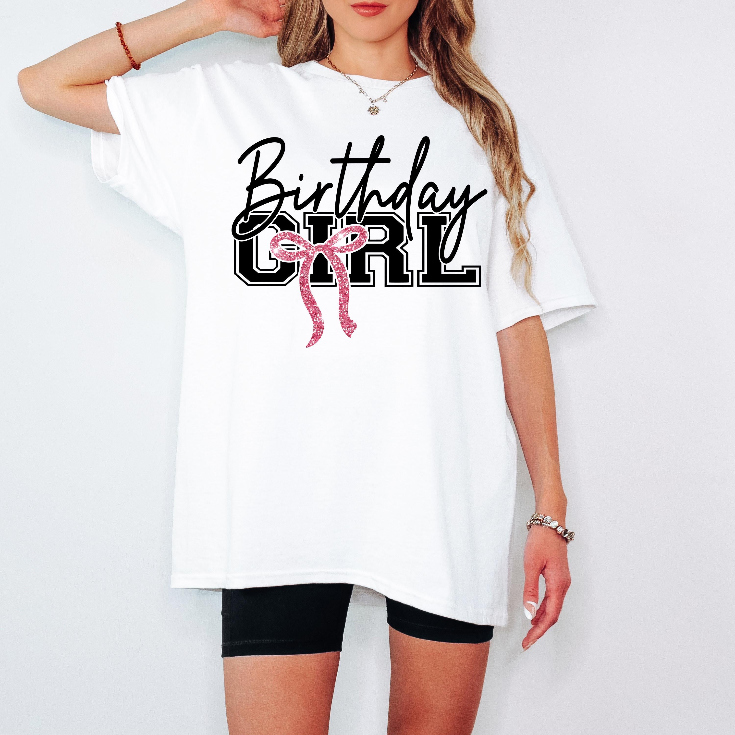 Birthday Girl Shirt SVG Birthday Girl Shirt Png Preppy Coquette Bow Birthday Shirt svg png Birthday svg Cut File for Cricut Sublimation
