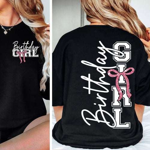 Birthday Girl Shirt SVG Birthday Girl Shirt Png Preppy Coquette Bow Birthday Shirt svg png Birthday svg Cut File for Cricut Sublimation