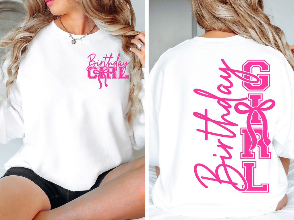 Birthday Girl Shirt SVG Birthday Girl Shirt Png Preppy Coquette Bow Birthday Shirt svg png Birthday svg Cut File for Cricut Sublimation