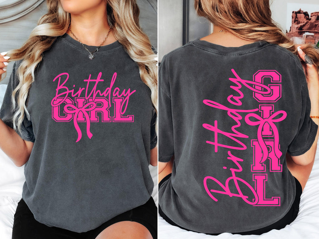 Birthday Girl Shirt SVG Birthday Girl Shirt Png Preppy Coquette Bow Birthday Shirt svg png Birthday svg Cut File for Cricut Sublimation