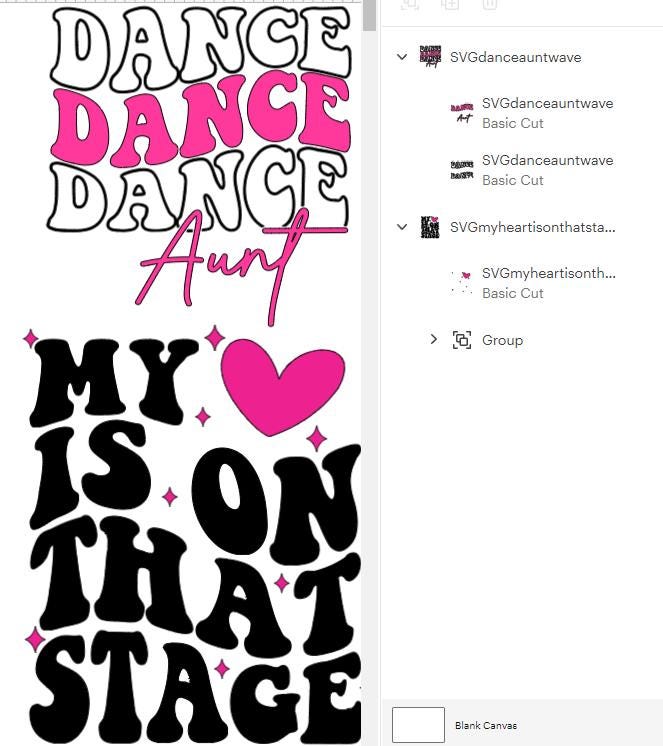 Dance Aunt svg png Dance Aunt Competition Shirt My Heart is on that Stage Design PNG SVG Cricut dfx eps Jpeg Digital File Instant Download