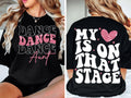 Dance Aunt svg png Dance Aunt Competition Shirt My Heart is on that Stage Design PNG SVG Cricut dfx eps Jpeg Digital File Instant Download