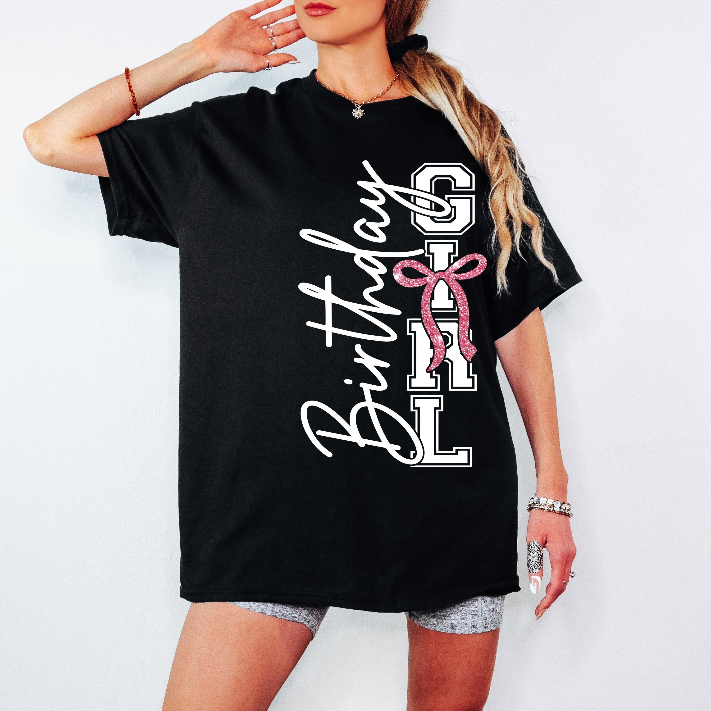 Birthday Girl Shirt SVG Birthday Girl Shirt Png Preppy Coquette Bow Birthday Shirt svg png Birthday svg Cut File for Cricut Sublimation