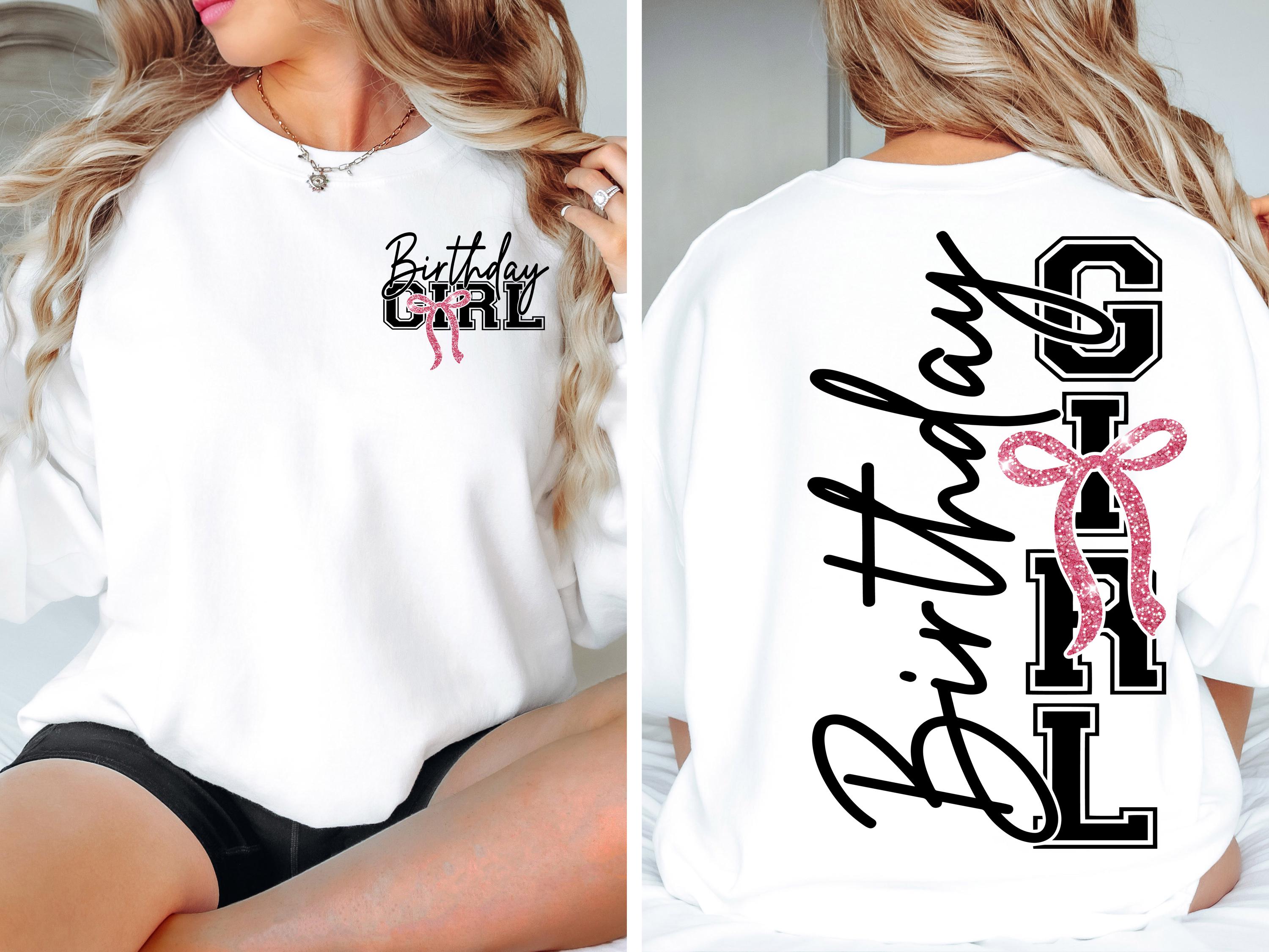 Birthday Girl Shirt SVG Birthday Girl Shirt Png Preppy Coquette Bow Birthday Shirt svg png Birthday svg Cut File for Cricut Sublimation