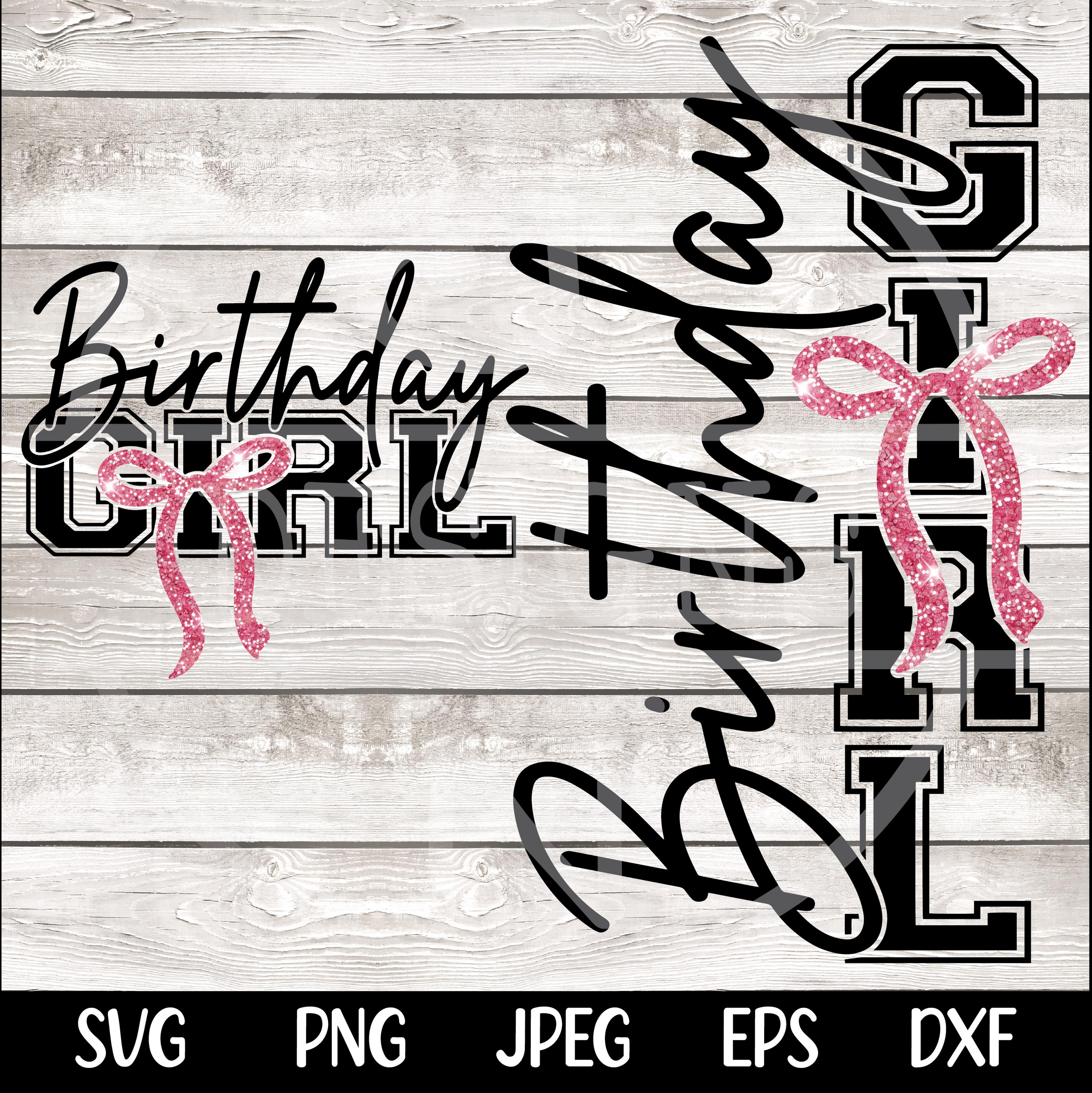Birthday Girl Shirt SVG Birthday Girl Shirt Png Preppy Coquette Bow Birthday Shirt svg png Birthday svg Cut File for Cricut Sublimation