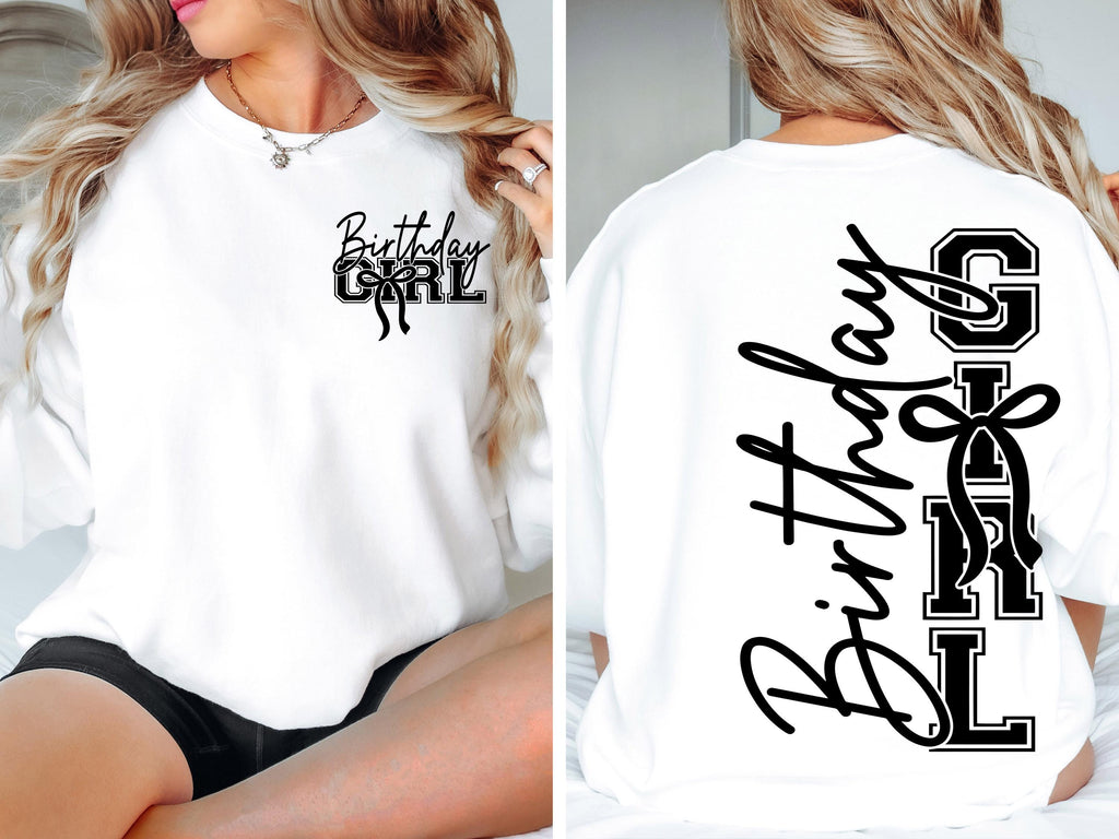 Birthday Girl Shirt SVG Birthday Girl Shirt Png Preppy Coquette Bow Birthday Shirt svg png Birthday svg Cut File for Cricut Sublimation