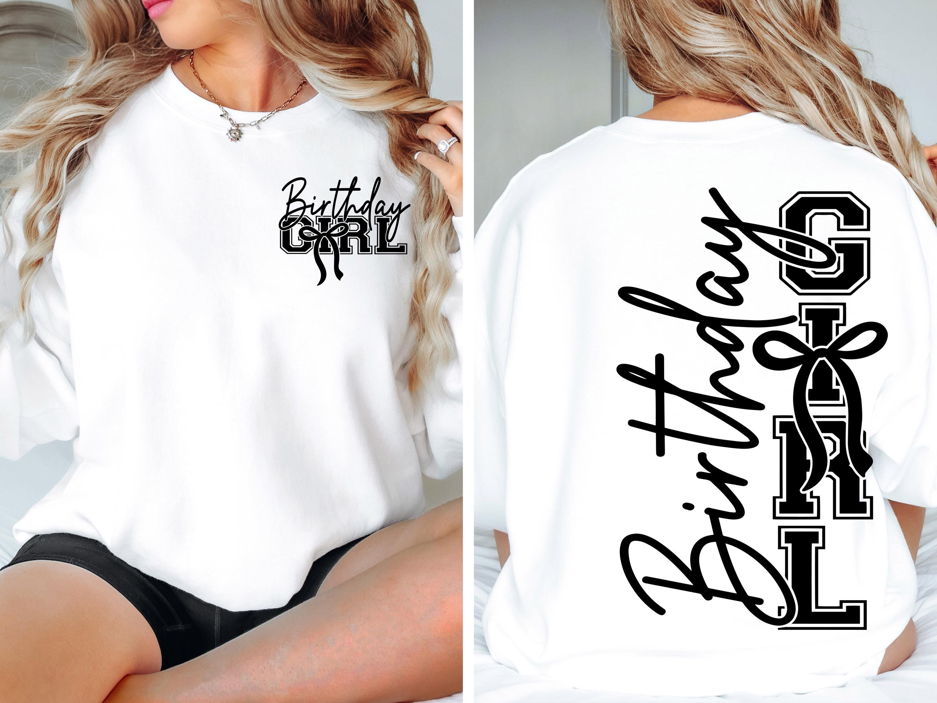 Birthday Girl Shirt SVG Birthday Girl Shirt Png Preppy Coquette Bow Birthday Shirt svg png Birthday svg Cut File for Cricut Sublimation