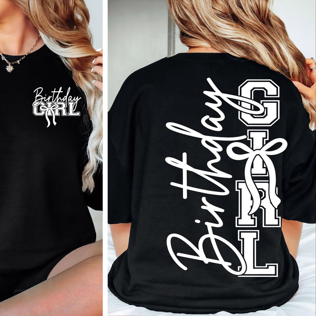 Birthday Girl Shirt SVG Birthday Girl Shirt Png Preppy Coquette Bow Birthday Shirt svg png Birthday svg Cut File for Cricut Sublimation