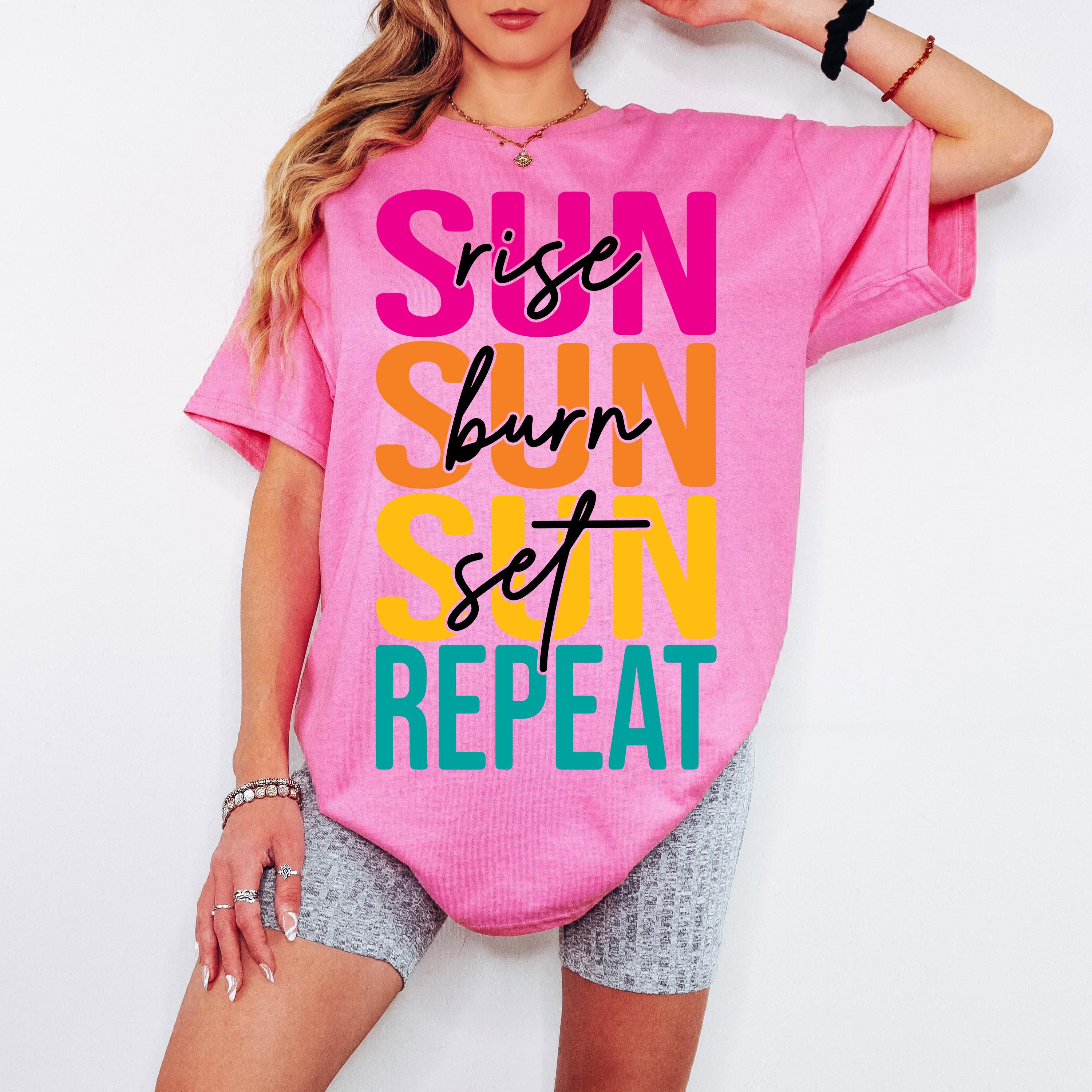 Sunrise Sunburn Sunset Repeat Svg Png Vacation Svg Summer Shirt Design, Summer Svg Hello Summer Svg, Beach Svg, Summer Shirt Svg Cricut File