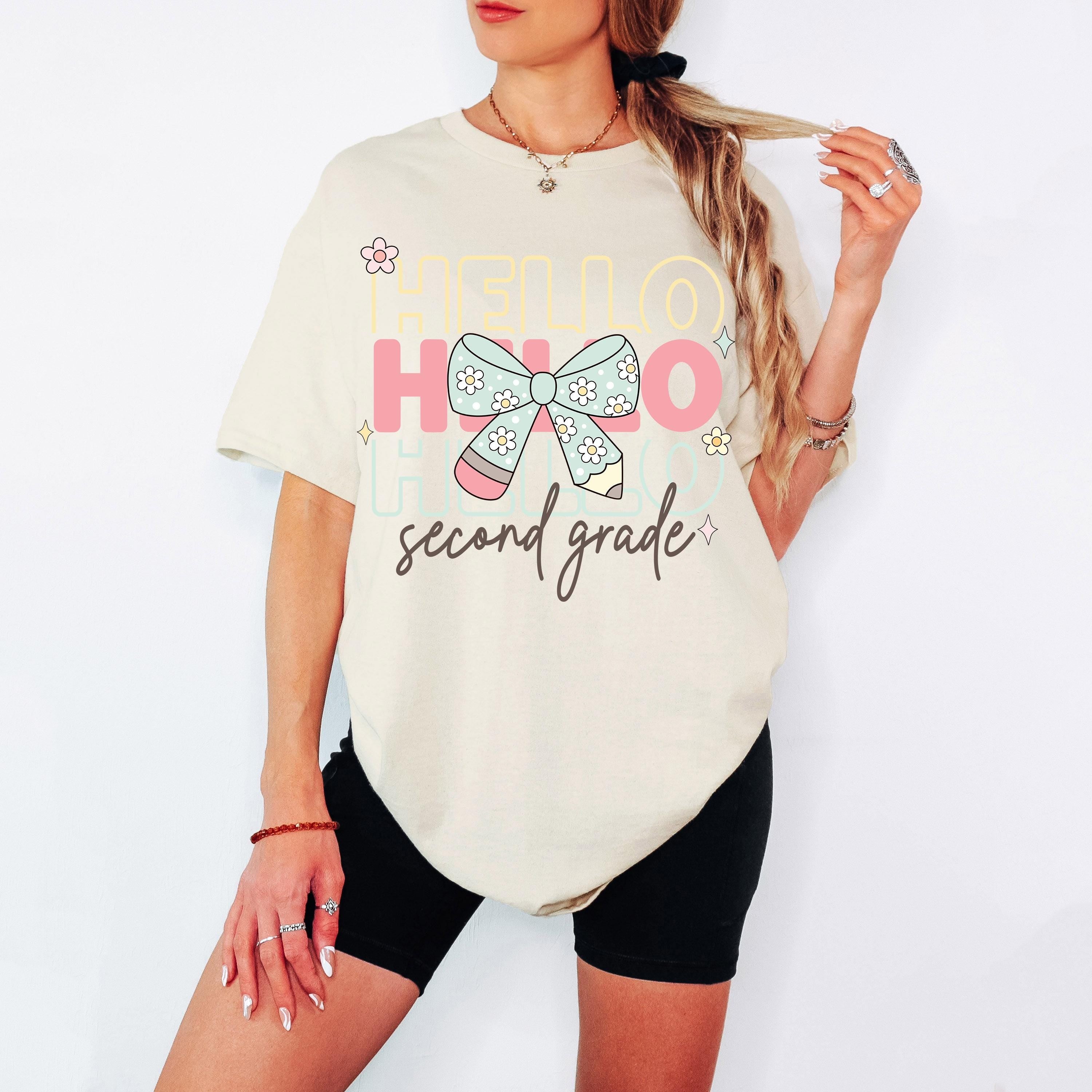 HelloSecond Grade Png First Day Of School Png Back to School Coquette Kindergarten Pre-K 1st 2nd 3rd Grade Sublimation Design DTF Download