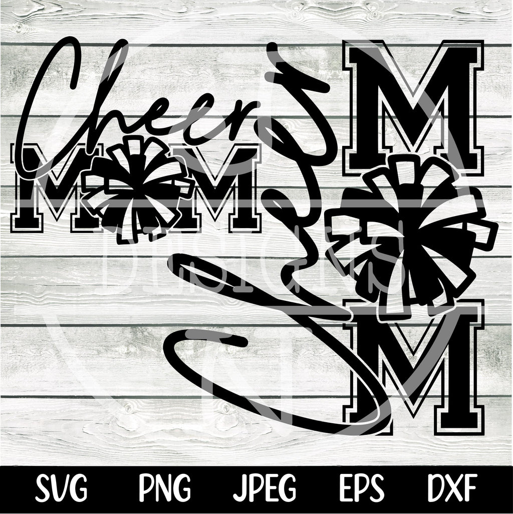 Cheer Mom SVG Cheer Mom PNG Game Day Cheerleader Cheer Competition Shirt Design png svg Cricut Silhouette Cameo dfx eps Instant Download
