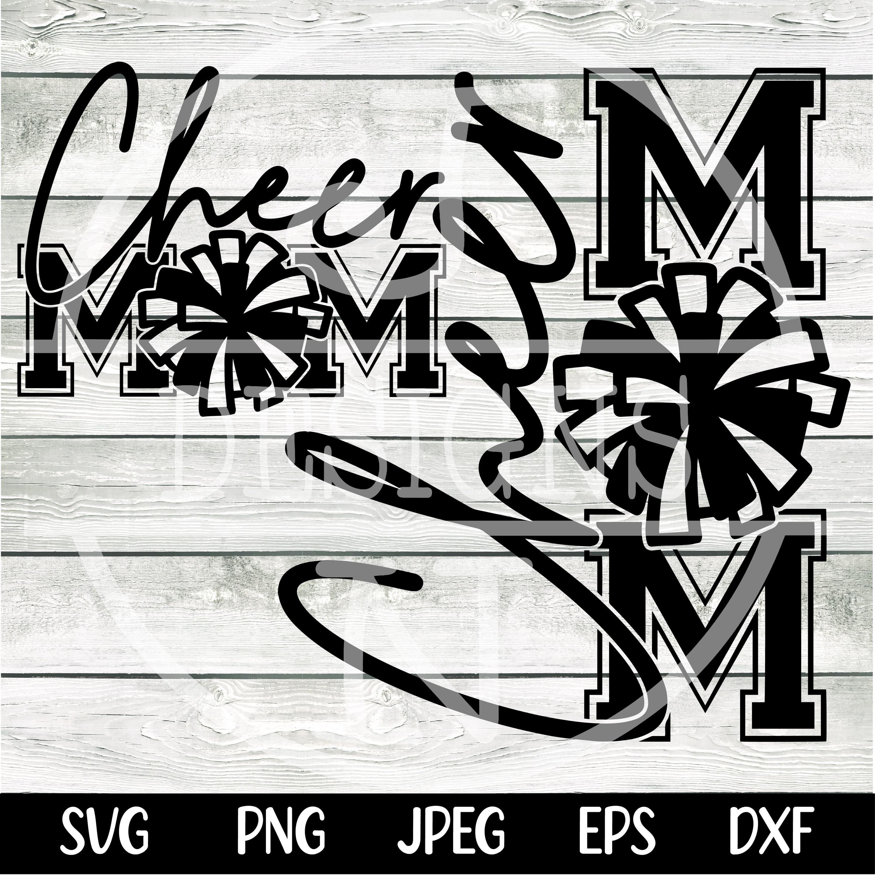 Cheer Mom SVG Cheer Mom PNG Game Day Cheerleader Cheer Competition Shirt Design png svg Cricut Silhouette Cameo dfx eps Instant Download