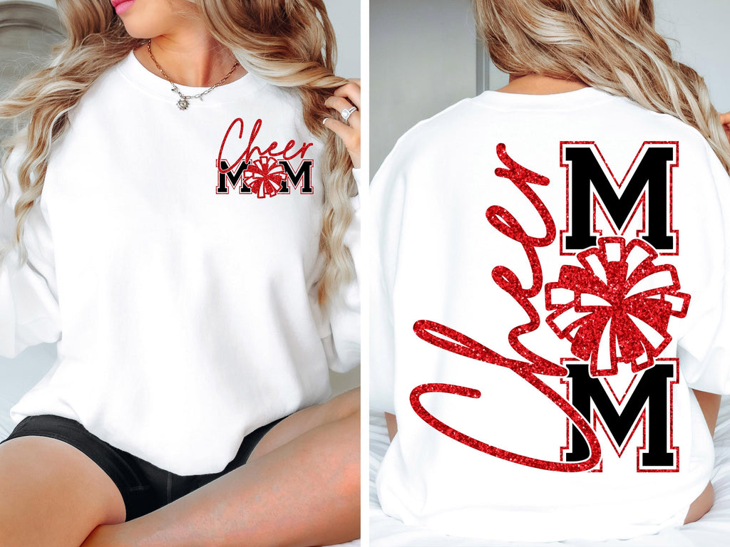 Cheer Mom SVG Cheer Mom PNG Game Day Cheerleader Cheer Competition Shirt Design png svg Cricut Silhouette Cameo dfx eps Instant Download