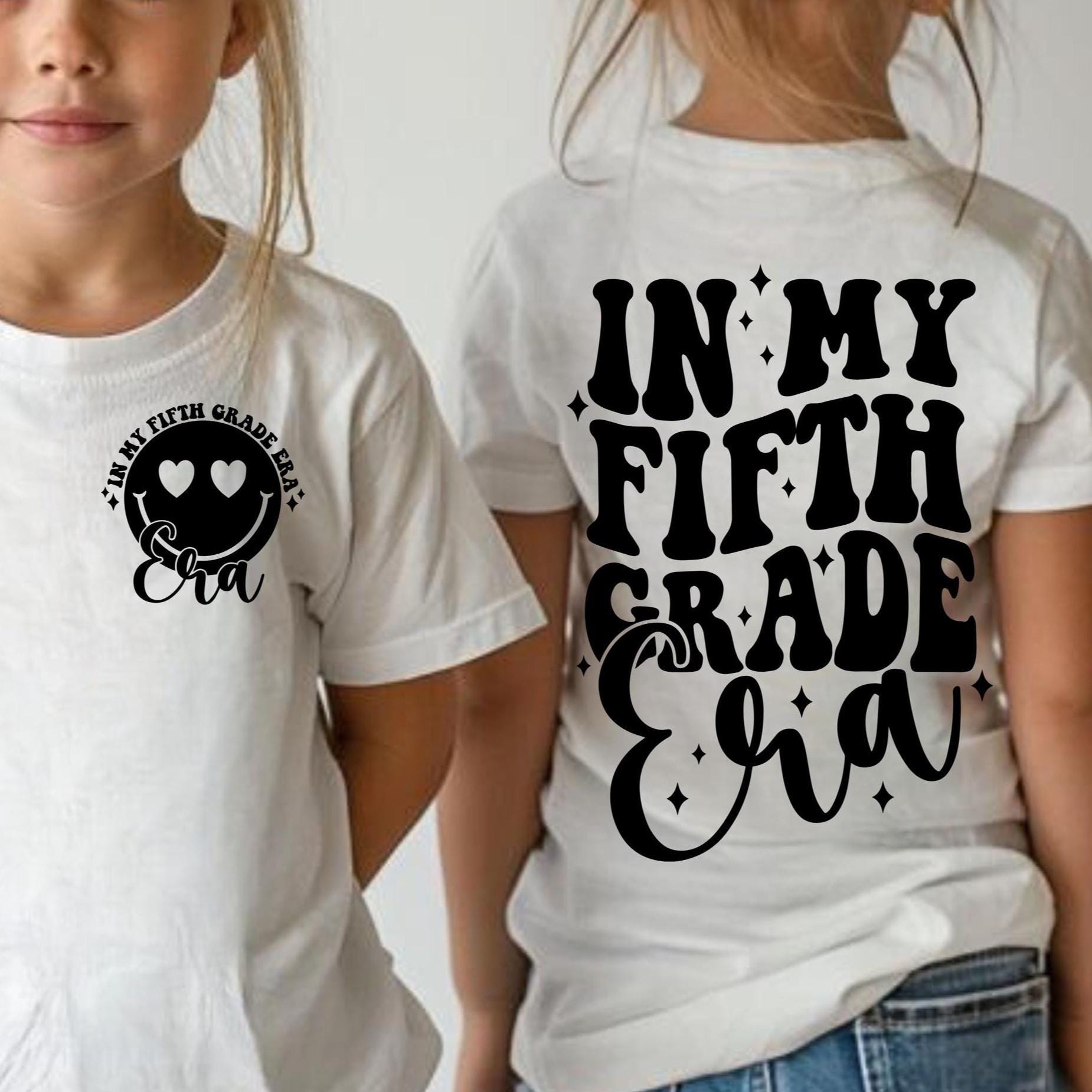 In My Fifth Grade Era Svg Png, First Day of School Shirt Back To School Teacher Student Svg, 5th grade teacher Digital Download Sublimation