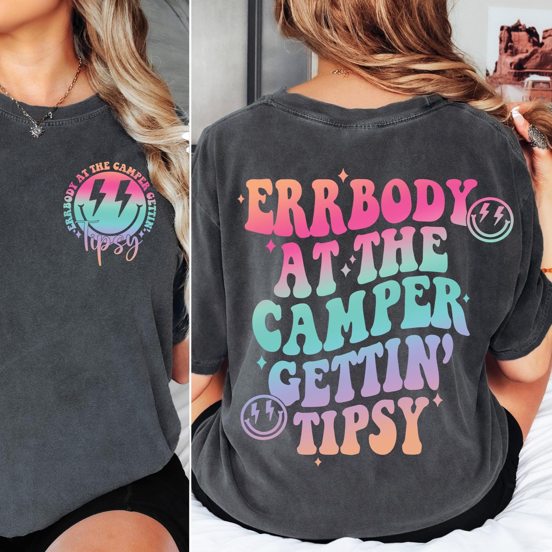 Errbody at the Camper Gettin' Tipsy PNG Summer png, Retro Summer png Hello Summer png Lake png Retro Summer Sublimation Designs download
