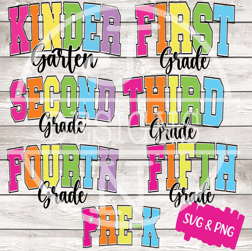 Back to School Svg Png First Day Of School svg, Coquette Kindergarten Pre-K 1st 2nd 3rd 4th 5th Grade Cut File for Cricut Sublimation Design