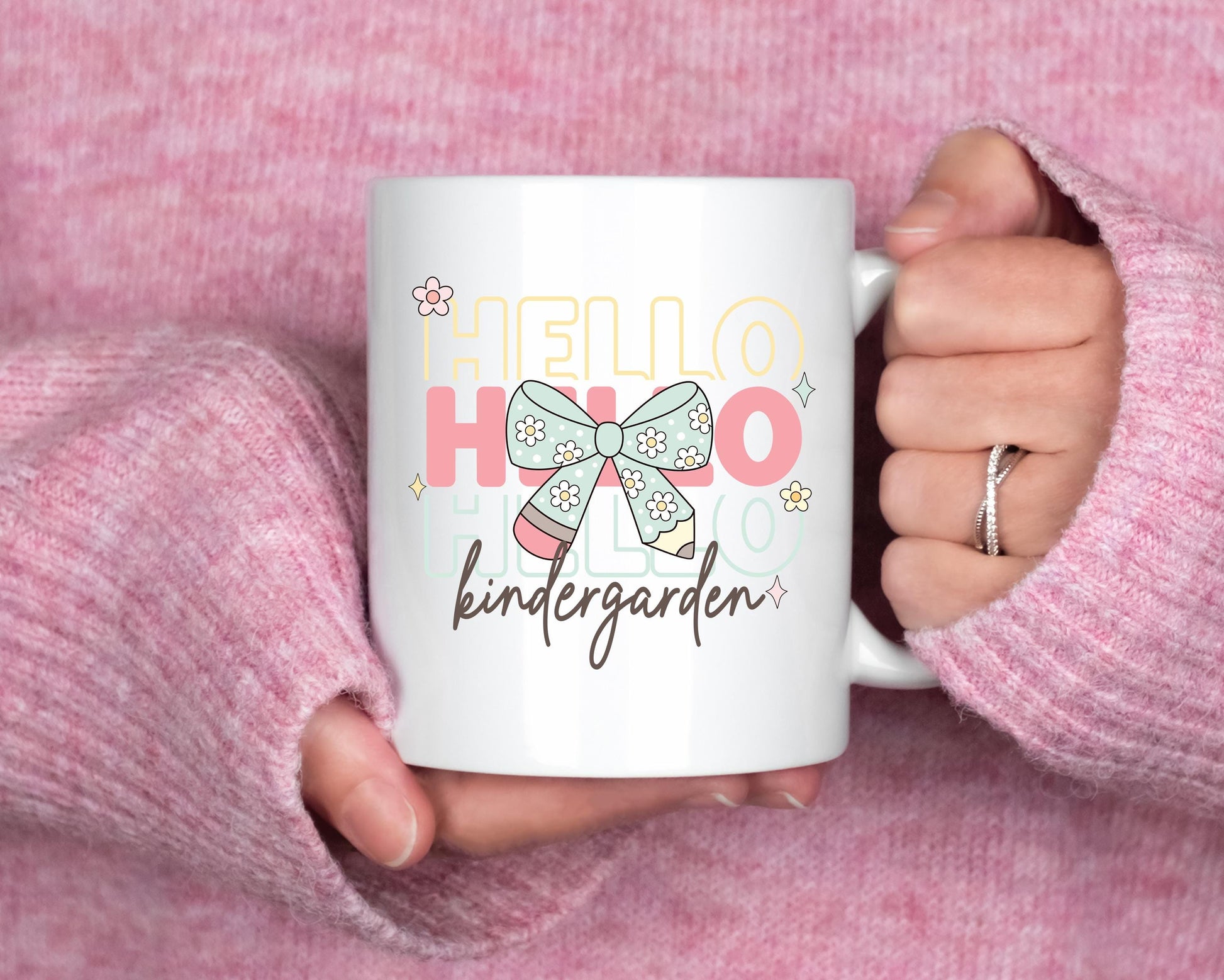 Hello Kindergarten Png First Day Of School Png Back to School Coquette Kindergarten Pre-K 1st 2nd 3rd Grade Sublimation Design DTF Download