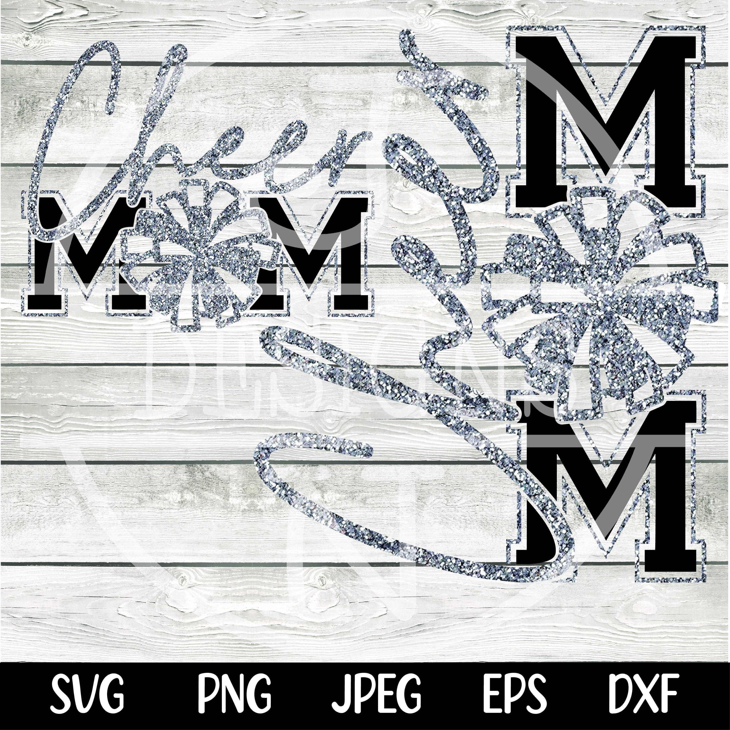 Cheer Mom SVG Cheer Mom PNG Game Day Cheerleader Cheer Competition Shirt Design png svg Cricut Silhouette Cameo dfx eps Instant Download