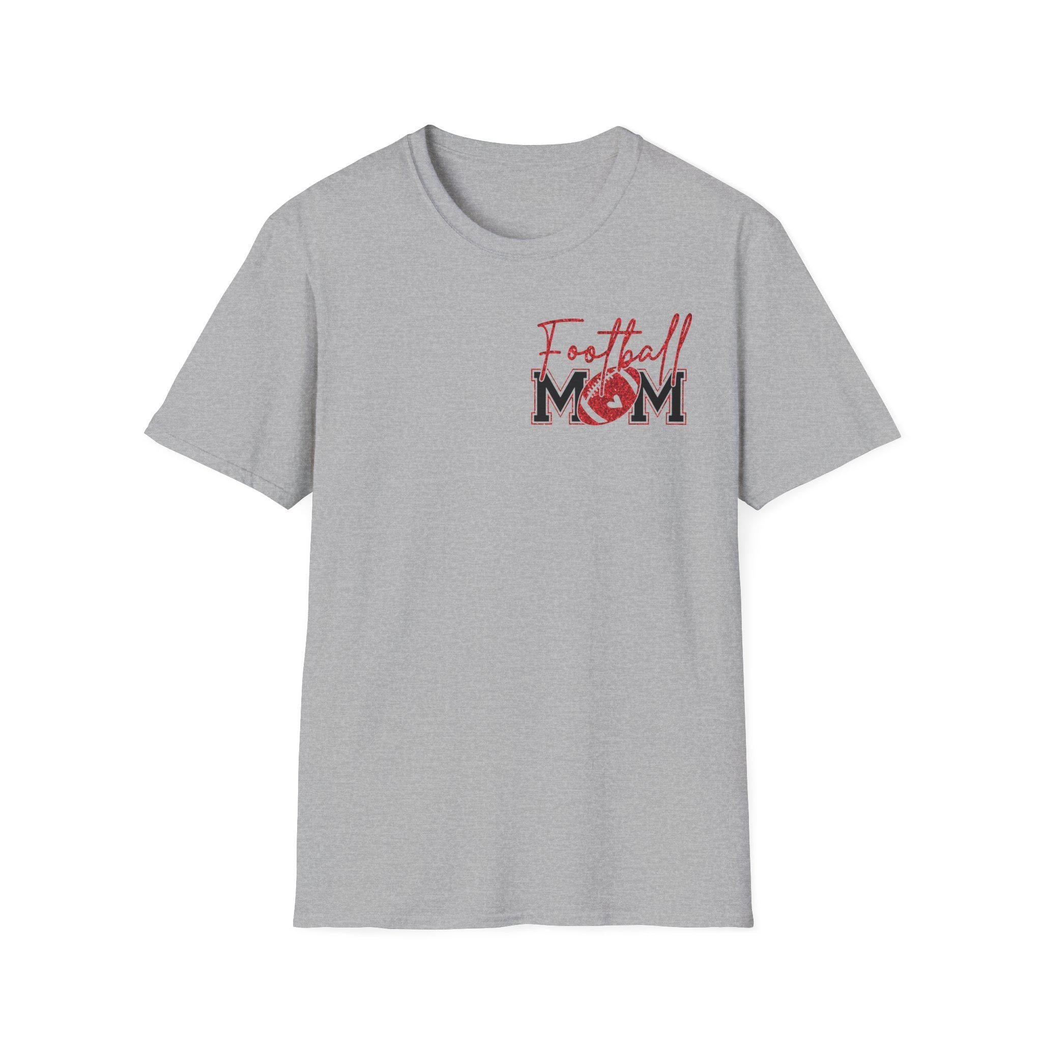 Football Mom T-shirt, Red Glitter Football Mom shirt, Football, Football Season, Football Mama, Football game Shirt, Game Day