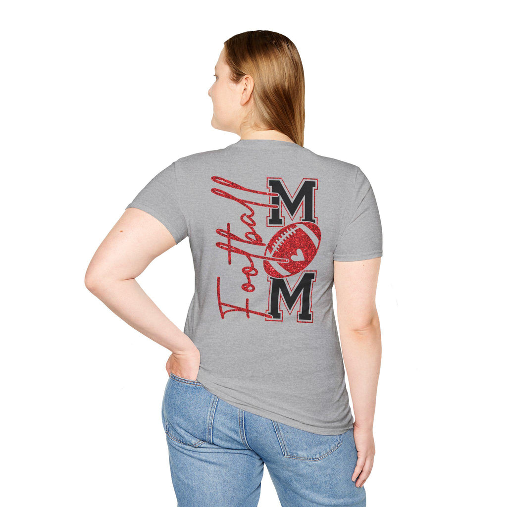Football Mom T-shirt, Red Glitter Football Mom shirt, Football, Football Season, Football Mama, Football game Shirt, Game Day