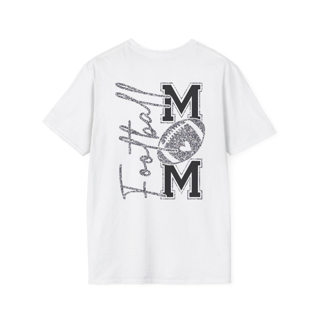 Football Mom T-shirt, Silver Glitter Football Mom, Football Mom Shirt, Football Silver Glitter, Football Mama, Football Shirt, Game Day Svg