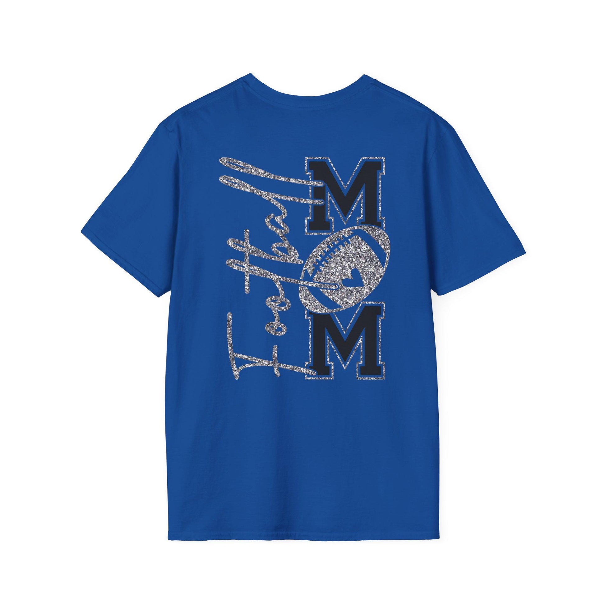 Football Mom T-shirt, Silver Glitter Football Mom, Football Mom Shirt, Football Silver Glitter, Football Mama, Football Shirt, Game Day Svg