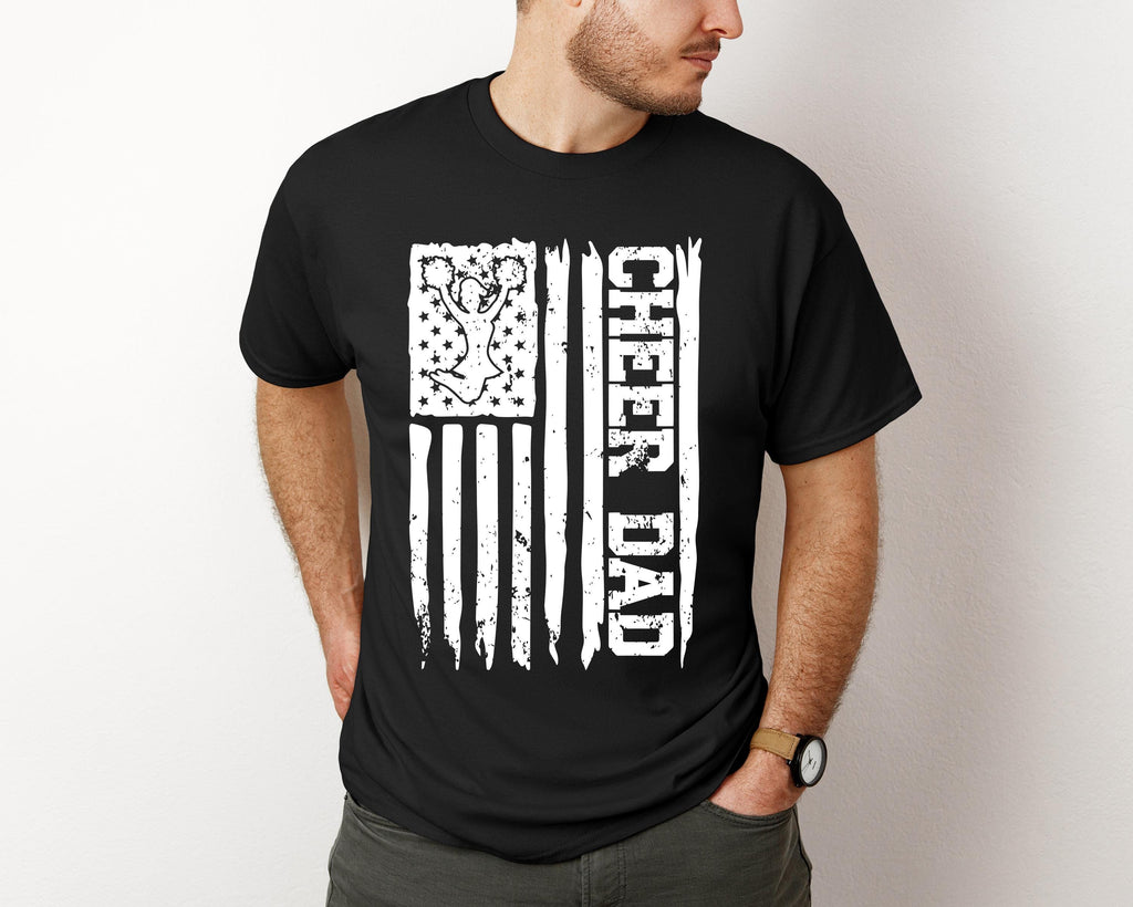 Cheer Dad Jersey Short Sleeve Tee Cheer Dad Design Pay Drive Clap cut file American Flag, Cheer biggest fan