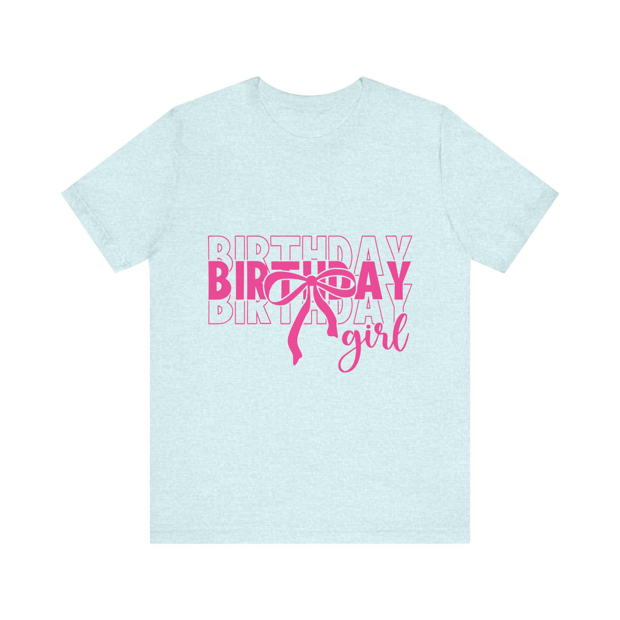 Birthday Girl T-Shirt Birthday Girl Shirt Preppy Coquette Bow Birthday Shirt Birthday Tee Who's the Birthday Girl Birthday time