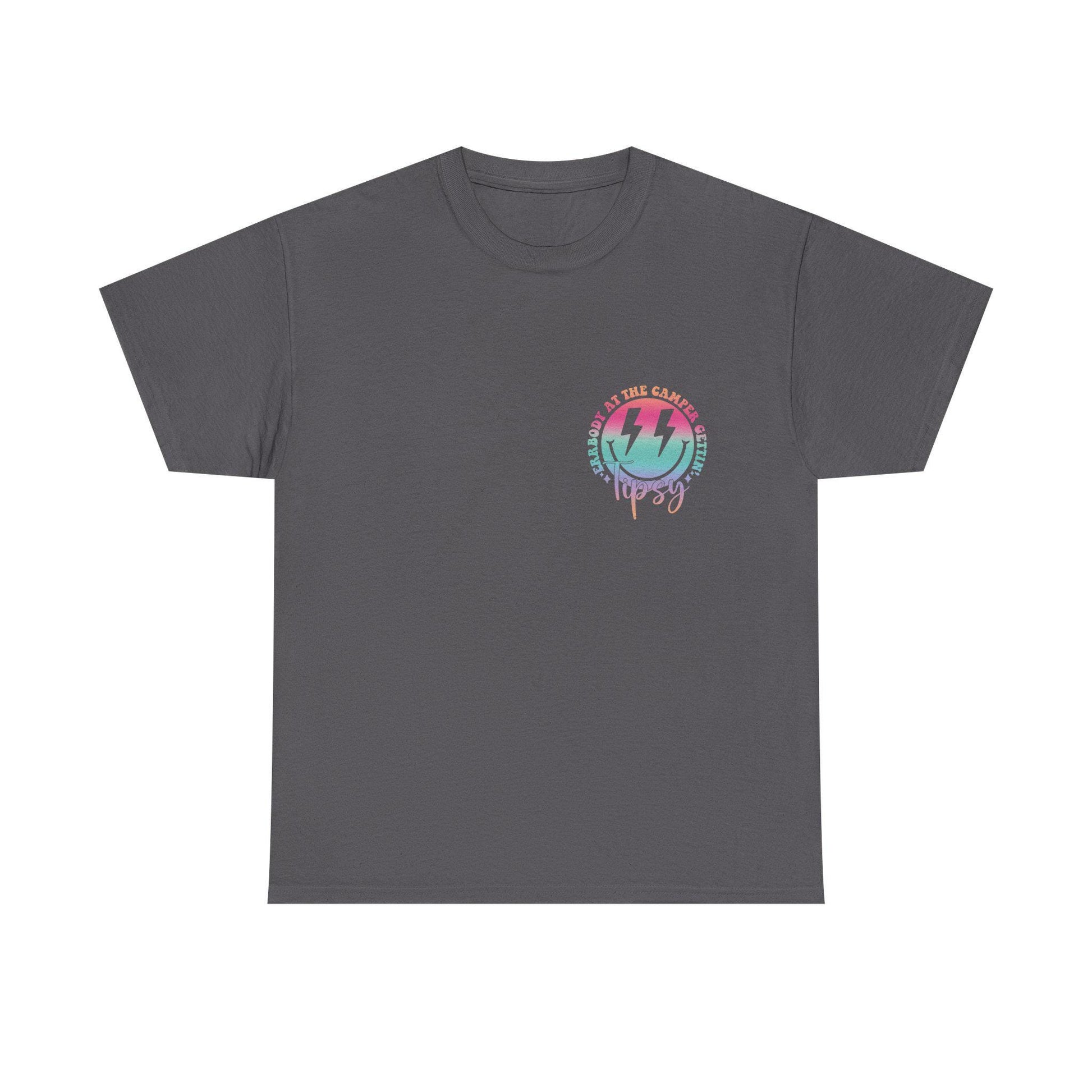Errbody at the Camper Gettin' Tipsy Summer, Retro Summer Hello Summer Lake Retro Summer Designs Unisex Heavy Cotton Tee with Whimsical