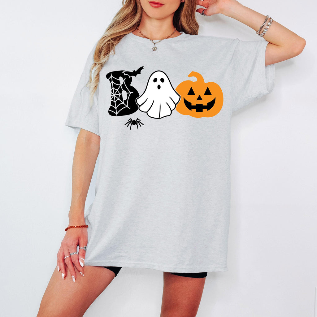 Halloween Boo Shirt Cute Boo T-Shirt, Halloween Sweatshirt, Halloween Hoodie, Ghost, Spooky, Pumpkin, Spider Web, Bat, Fall Hoodie