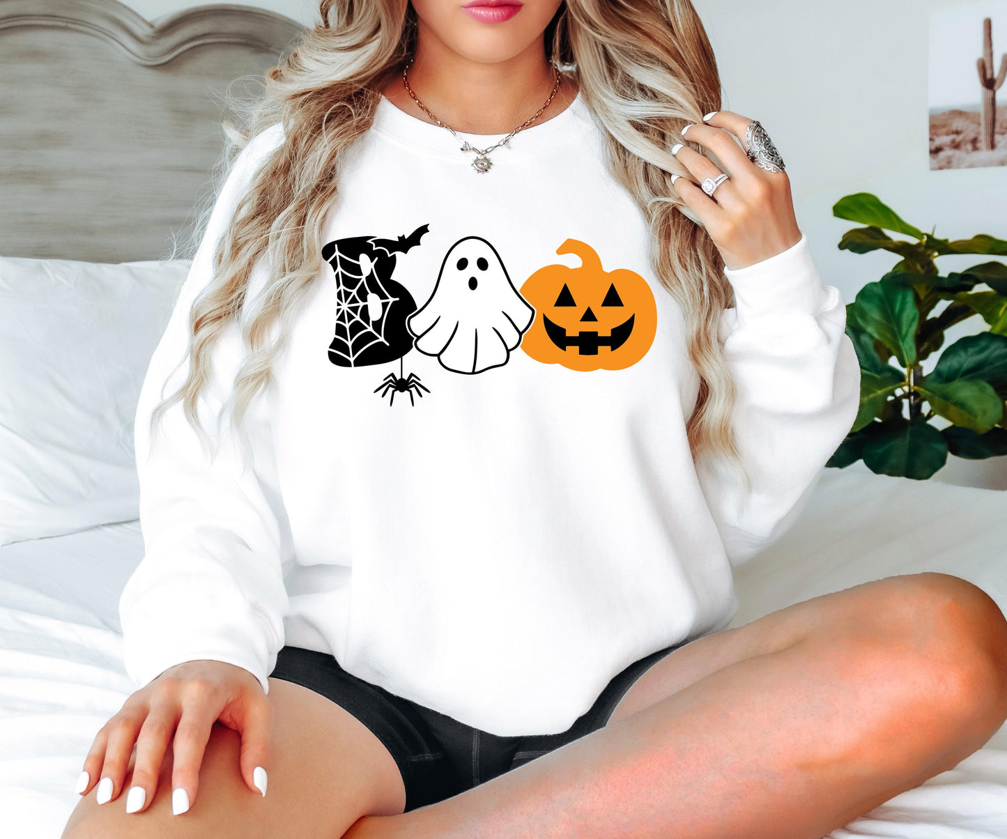 Halloween Boo Shirt Cute Boo T-Shirt, Halloween Sweatshirt, Halloween Hoodie, Ghost, Spooky, Pumpkin, Spider Web, Bat, Fall Hoodie