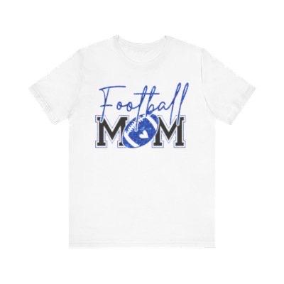 Football Mom T-Shirt, Blue Faux Glitter Football Mom Shirt, Football Mom Shirt, Football Shirt, Football Mama Shirt, Football, Game Day