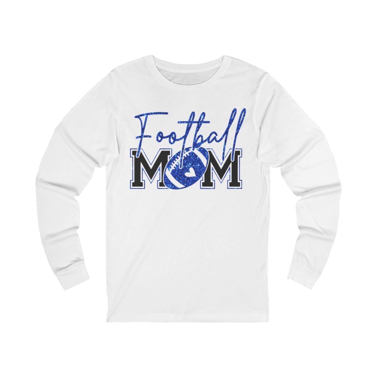 Football Mom T-Shirt, Blue Faux Glitter Football Mom Shirt, Football Mom Shirt, Football Shirt, Football Mama Shirt, Football, Game Day
