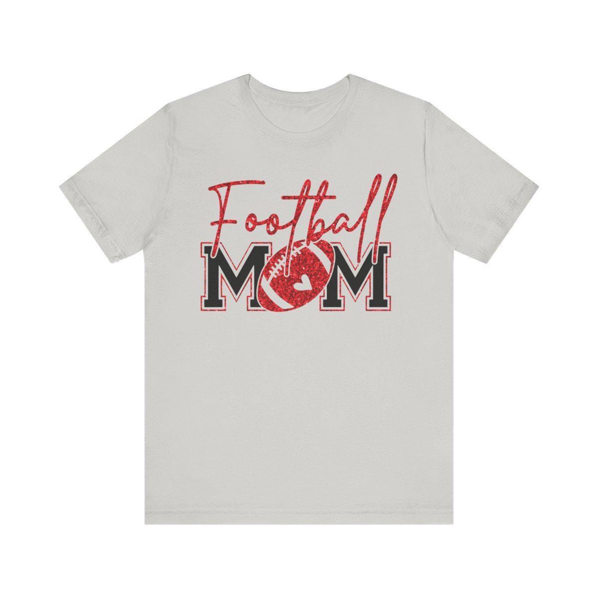 Football Mom T-Shirt, Red Faux Glitter Football Mom Shirt, Football Mom Shirt, Football Shirt, Football Mama Shirt, Football, Game Day