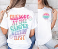 Errbody at the Camper Gettin' Tipsy Summer, Retro Summer Hello Summer Lake Retro Summer Designs Unisex Heavy Cotton Tee with Whimsical