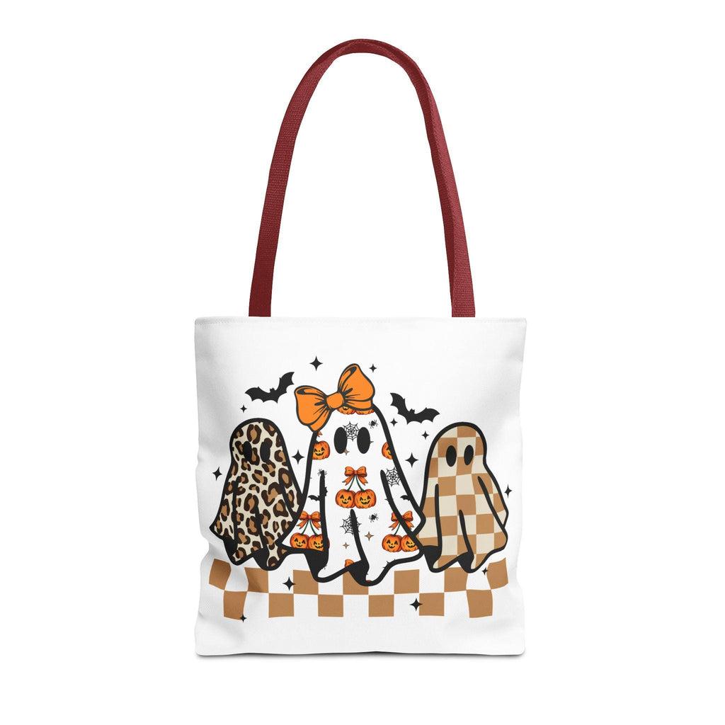 Coquette Halloween Ghost Leopard Png Cute Boo Ghost Preppy Png Halloween Png Funny Halloween Halloween Ghosts Tote Bag, Spooky Bag