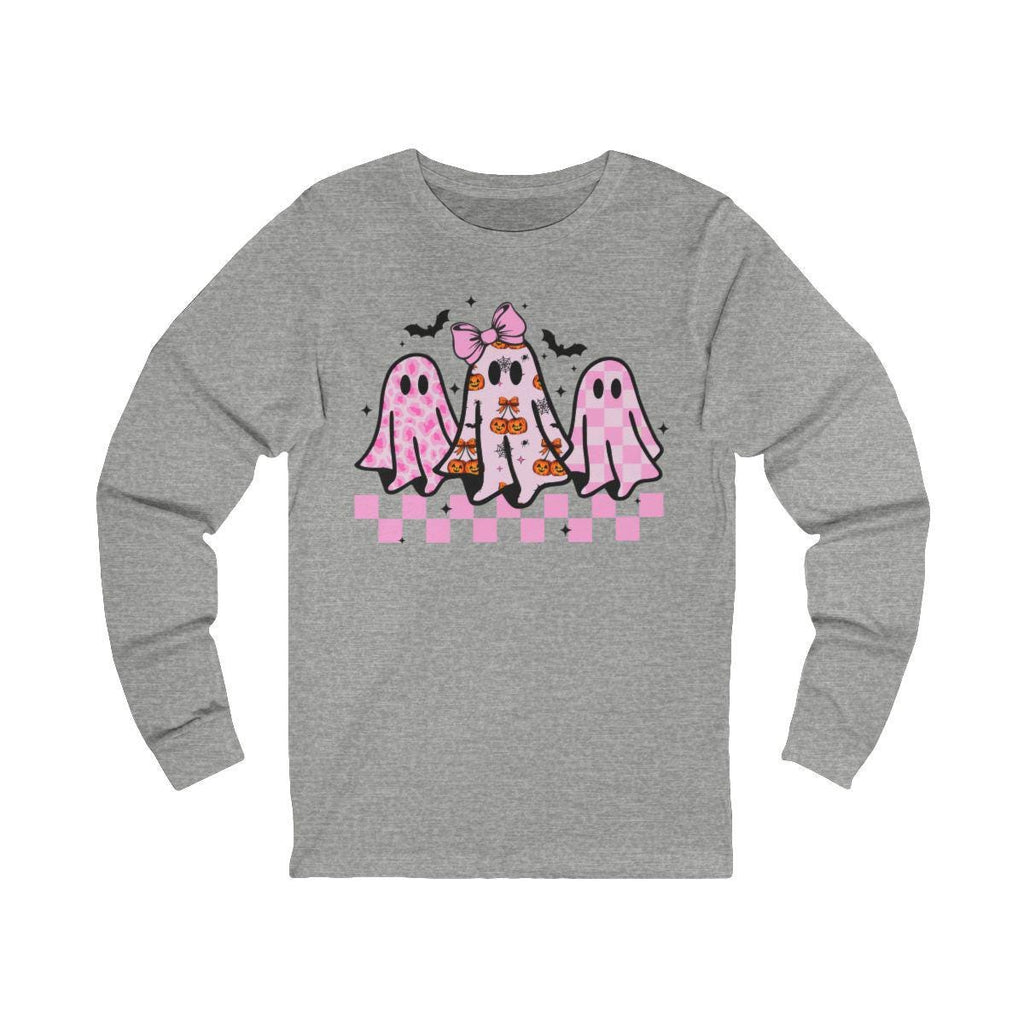 Pink Coquette Halloween Ghost Shirt Sweatshirt, Cute Leopard Print Ghost Tee, Aesthetic Spooky Season Top, Girly Fall Outfit