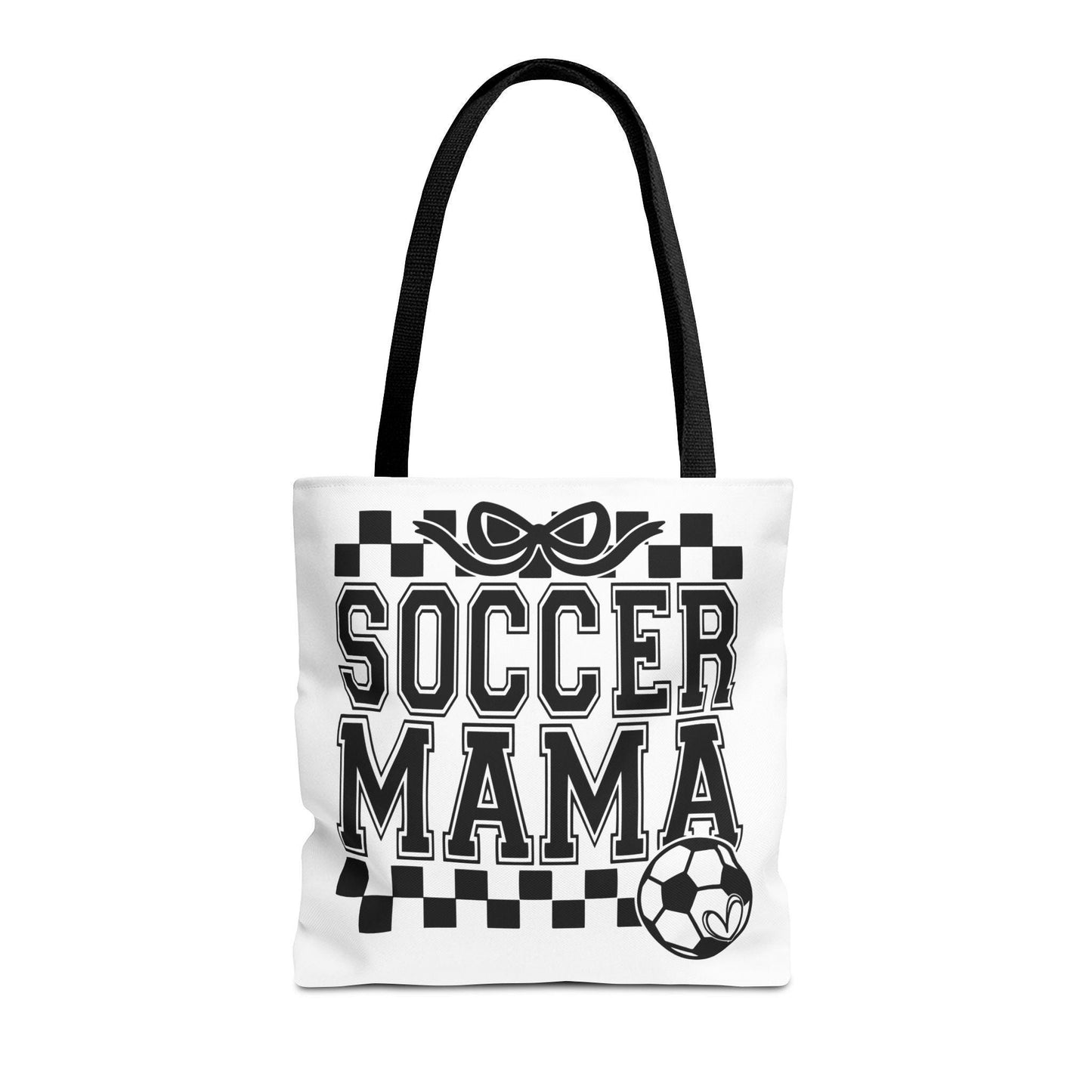 Soccer Mama Tote Bag | Sports Mom Gift | Reusable Shopping Bag | Game Day Essentials | Cute Tote for Soccer Moms, AOP Design
