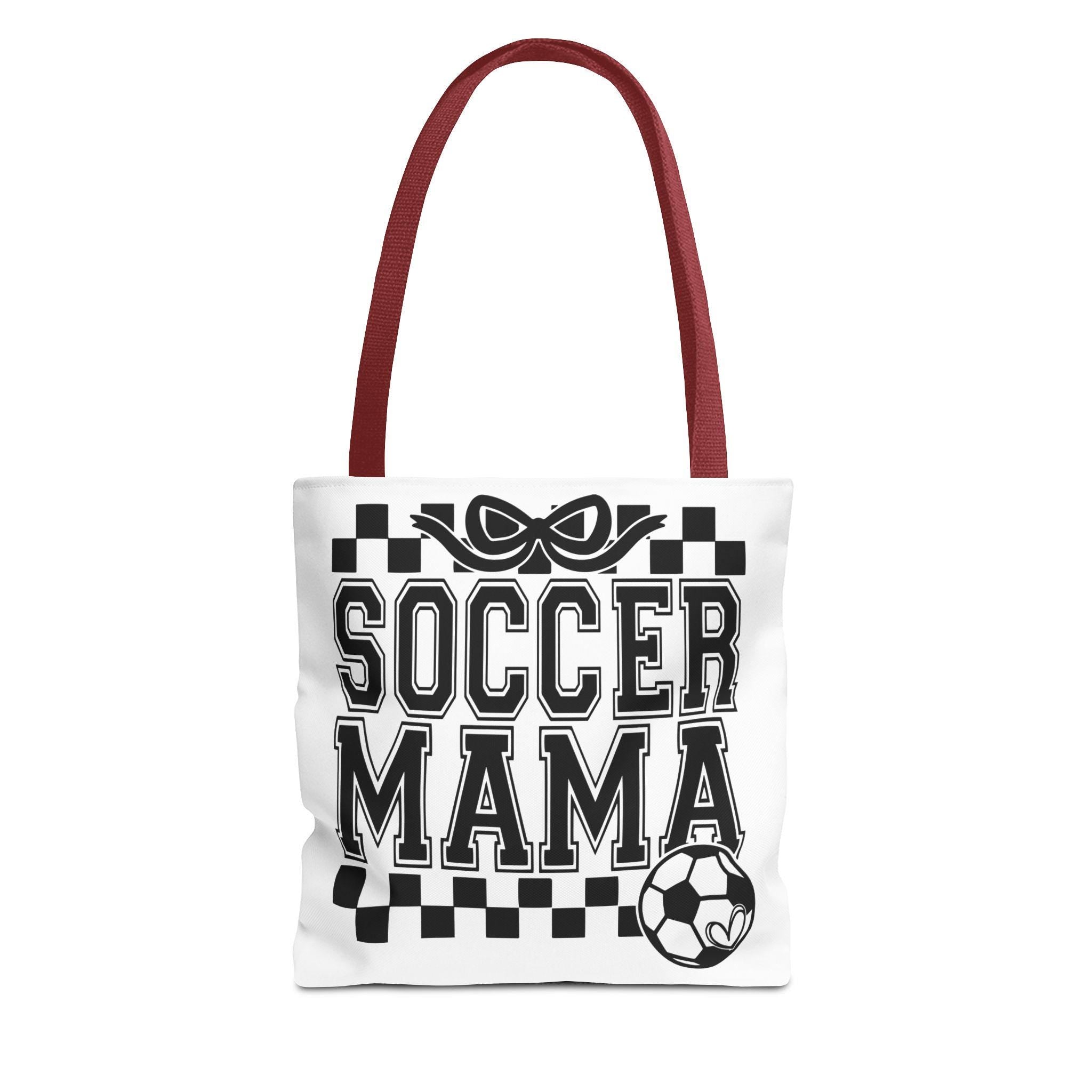 Soccer Mama Tote Bag | Sports Mom Gift | Reusable Shopping Bag | Game Day Essentials | Cute Tote for Soccer Moms, AOP Design