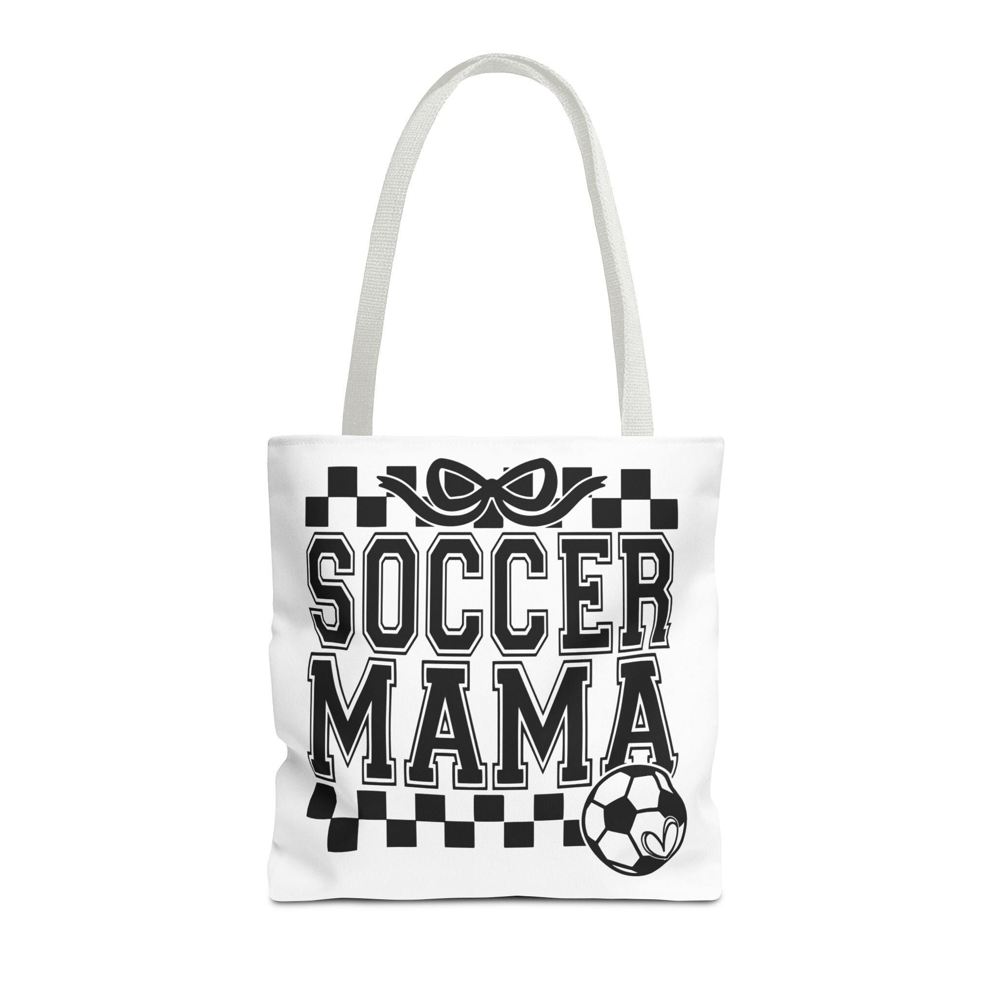 Soccer Mama Tote Bag | Sports Mom Gift | Reusable Shopping Bag | Game Day Essentials | Cute Tote for Soccer Moms, AOP Design