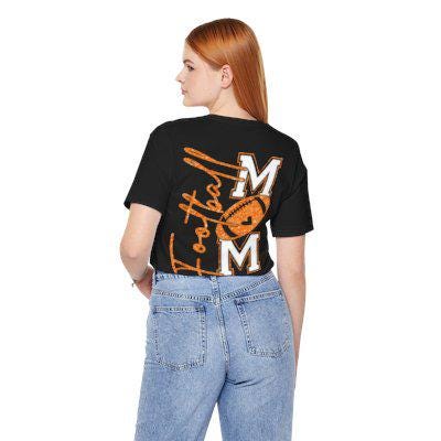 Football Mom T-Shirt, Orange Glitter Football Mom Shirt, Football Mom Shirt, Football Shirt, Football Mama Shirt, Football Shirt, Game Day
