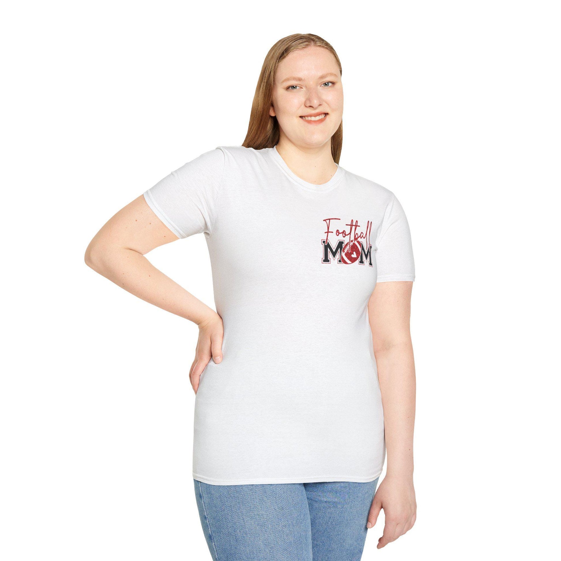 Football Mom T-shirt, Red Glitter Football Mom shirt, Football, Football Season, Football Mama, Football game Shirt, Game Day