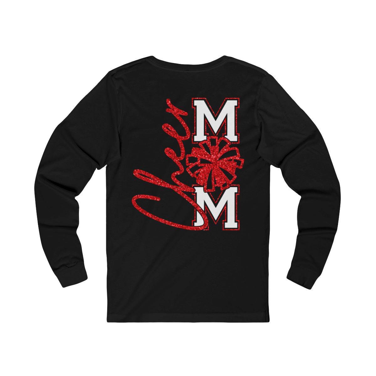 Cheer Mom Long Sleeve Tee, Red Glitter Football Mom Shirt, Football Mom Shirt , Football, Football Mama , Football Shirt